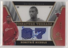 2007-08 SP Rookie Threads Signature Gold 11/50 Demetris Nichols #83 Auto h2o