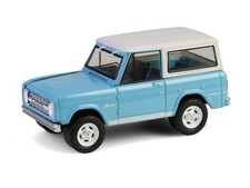1966 Ford Bronco Custom SUV - Blue Diecast 1:64 Scale Model - Greenlight 37320A