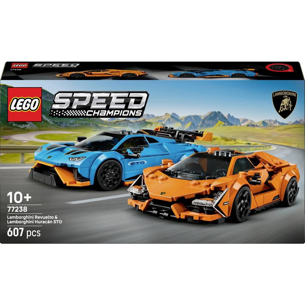 LEGO Speed Champions 77238 voitures de course Lamborghini Revuelto et Huracán STO pour enfants