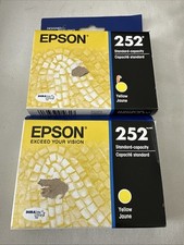 2 -Genuine Epson 252 Yellow Ink EXP 2027 WF-3620 WF-3640 WF-7610 WP-7110 WF-7720