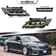 Pair Sequential Led Headlights For Toyota Camry Xle Le Se Sedan 2010 2011 Head