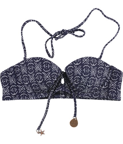 Top de natación de bikini con estampado de nativo sin tirantes American Eagle para mujer