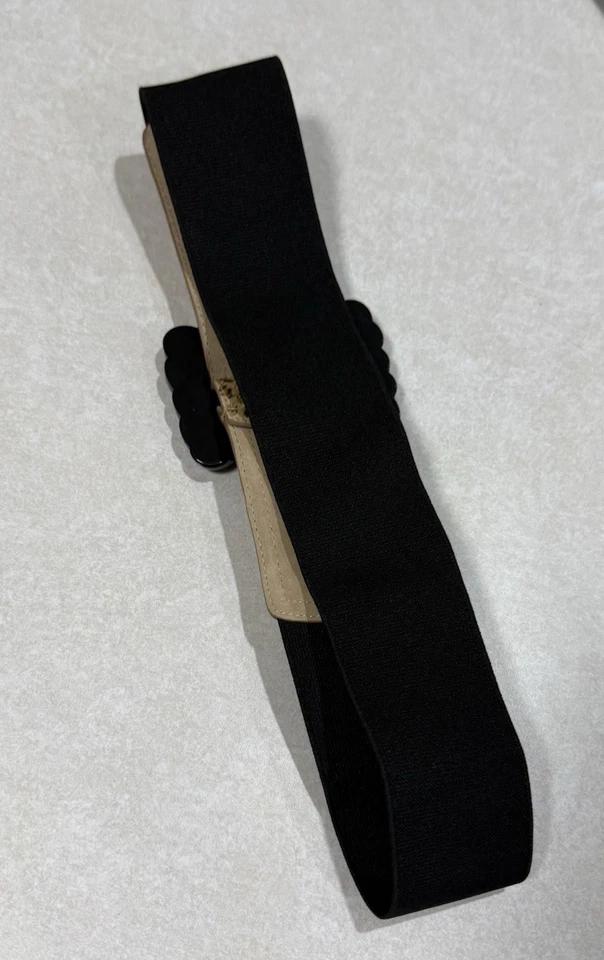 Betsey Johnson Leopard Print Belt with Black Buckle Trim Genuine Leather Sz ML - Image 3 of 4