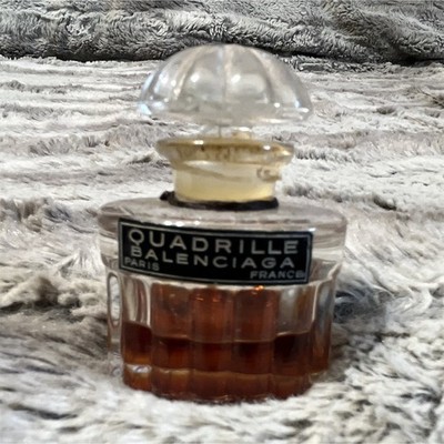 Balenciaga Quadrille Paris France Perfume Miniature Glass Bottle vintage 