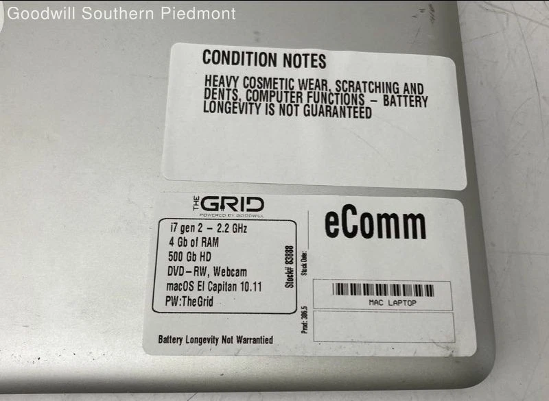 Apple MacBook Pro Late 2011 15" Intel Core i7-2675QM 2.20GHz 4GB RAM 500GB HDD - image 3 of 4