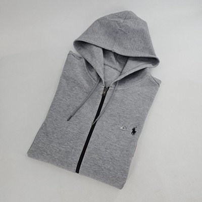 Polo Ralph Lauren Double Knit Zip Hoodie Jacket Mens XXL 2XL Pony