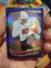 2025 Prizm - Josh Sweat #4 Blue Checkerboard Prizm SSP