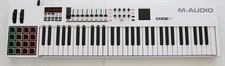 M-Audio Code 61 USB MIDI Controller Keyboard w Drum Pads Knobs and Faders White