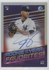 2022 Bowman Rookie of the Year Favorites 89/150 Luis Gil #ROYF-LG Auto 18k3
