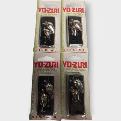 LOT OF 4- YO-ZURI SNAP BEANS Sinking Lures SILVER ORANGE VINTAGE NEW NOS 