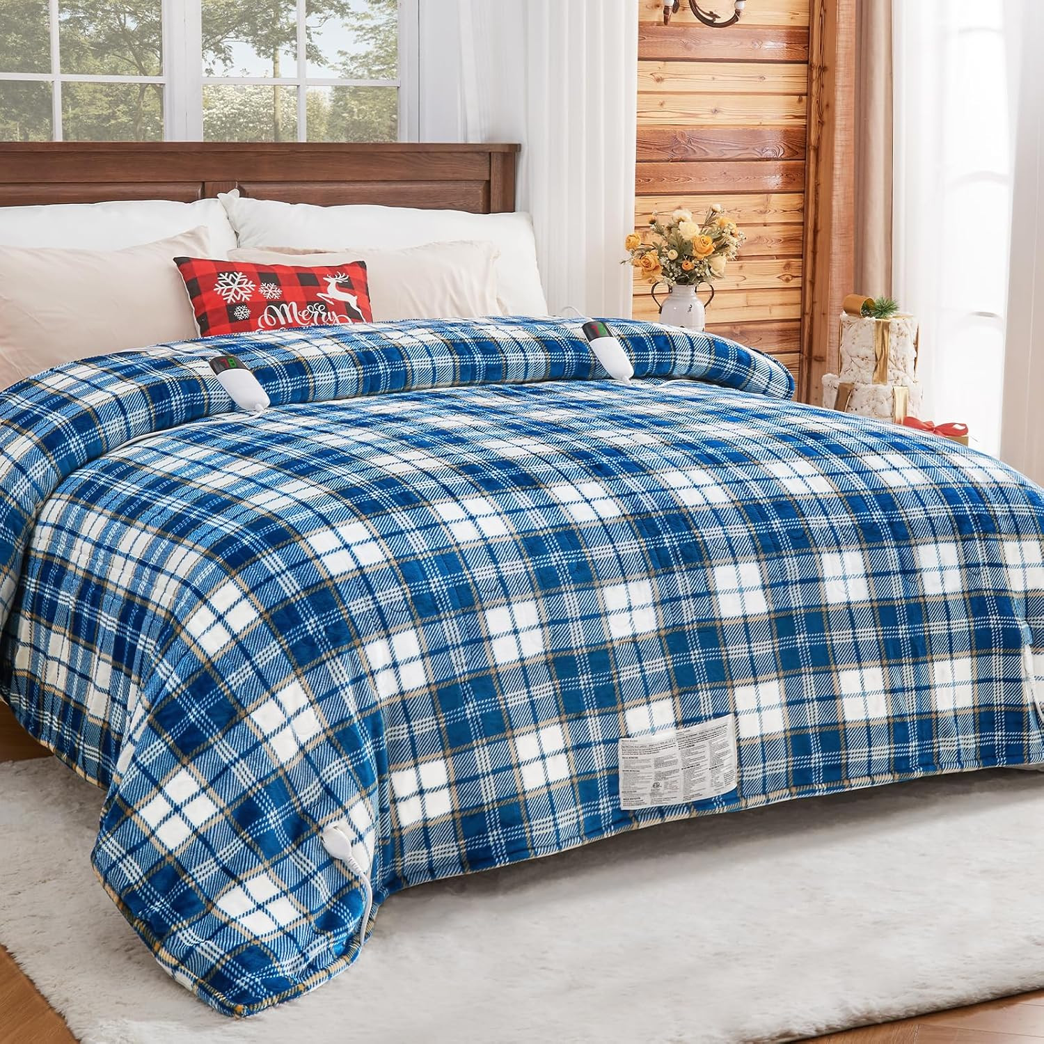 Electric Heated Blanket King Size, Dual Control, 10 Heat Lev