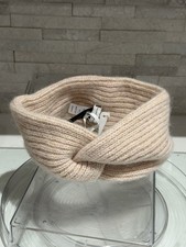Image of Tommy Hilfiger TH Knit Timeless Headband Pink Wool Mix Wrap Ear Warmer Hat BNWT