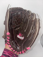 EUC Rawlings Girls Fastpitch Softball Glove FP 11T Brown Pink 11 inch R Throw
