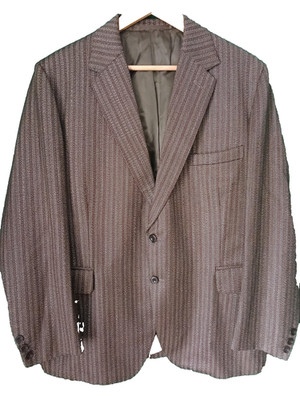 Reid & Taylor Pinstripe Jacket Mens Medium Large Expensive Twist Woven Scotland