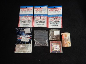 Vintage lot Eagle Claw Nickle Salmon Leads size 3/0-4/0 3-0 4 treble 5