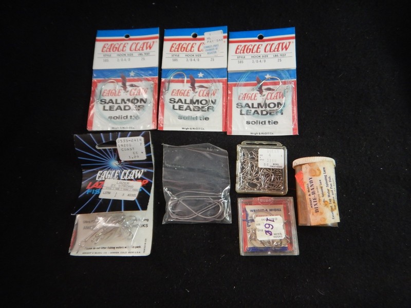 Vintage lot Eagle Claw Nickle Salmon Leads size 3/0-4/0 3-0 4 treble 5