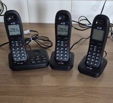 BT Everyday Trio Cordless Phones – Answer Machine – Model 048331 – Tested –