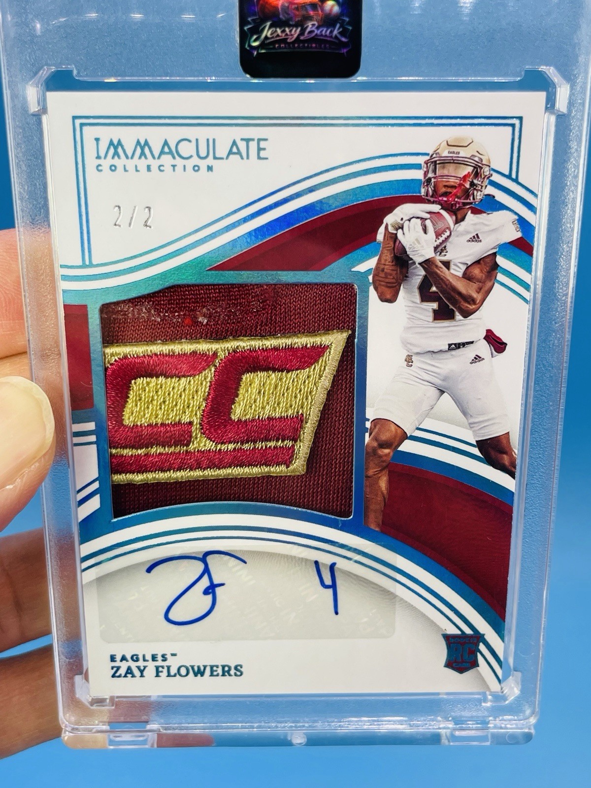 2023 Immaculate ~ ZAY FLOWERS ~ RC ACC PATCH AUTO #'d 2/2 💥  RAVENS 🔥 view 13