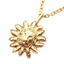 Chanel Coco Mark Lion Necklace Women Gold One Size
