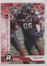 2018 Upper Deck CFL Red 136/150 Nolan MacMillan #160 gd1