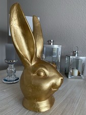 XXL Osterhase Hase Ostern Luxus Dekoration Sylt Hasenbüste Hasenkopf H44cm NP89€