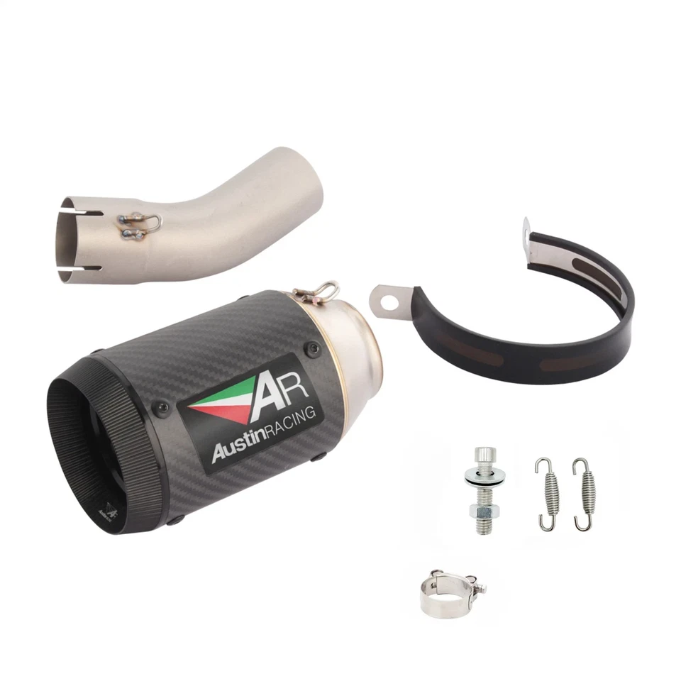 For Kawasaki Ninja ZX4R ZX4RR 2023-2025 Exhaust Link Pipe Muffler Carbon Fiber - Image 2 of 4