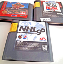 Lot Of 3 Sega Genesis Sports Games World Series Baseball, NHL 96, Bill Wa  26200