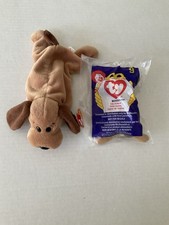 Ty Beanie Babies Bones The Dog Lot of 2 Style 4001 and 9 Teenie McDonalds New