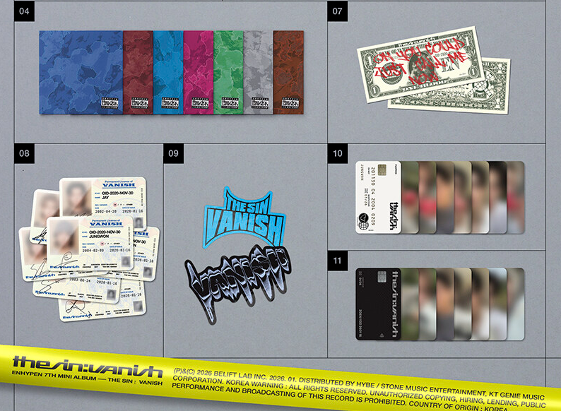 ENHYPEN 7th Mini Album [THE SIN : VANISH] – FUGITIVES Ver