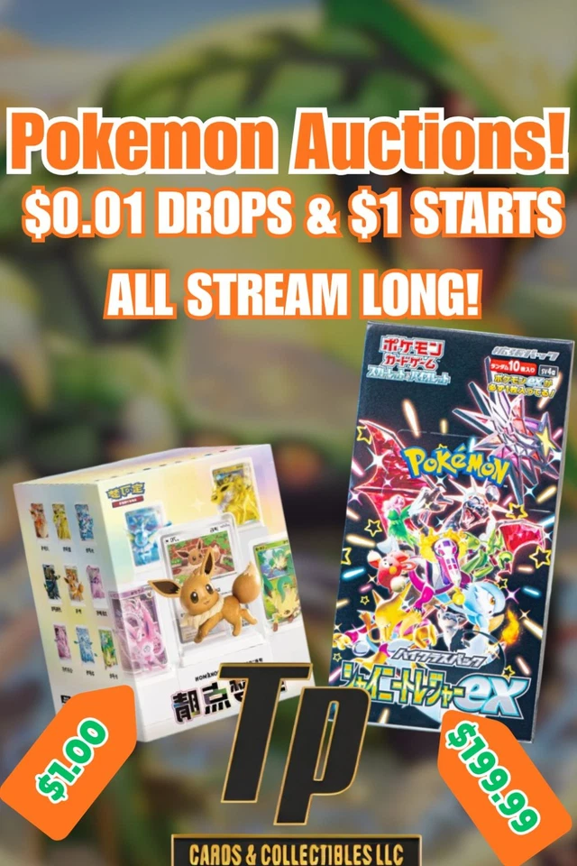 $1 Start Pokemon Auctions | Packs, Bundles, Boxes w/ Jake