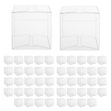 50 PièCes BoîTes en Plastique Transparent pour Cadeaux BoîTe D'Emballage en2562