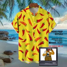 Cartoon Pepper Gonzo The Muppets Inspired Short Sleeve Button Down Shirt 2401000