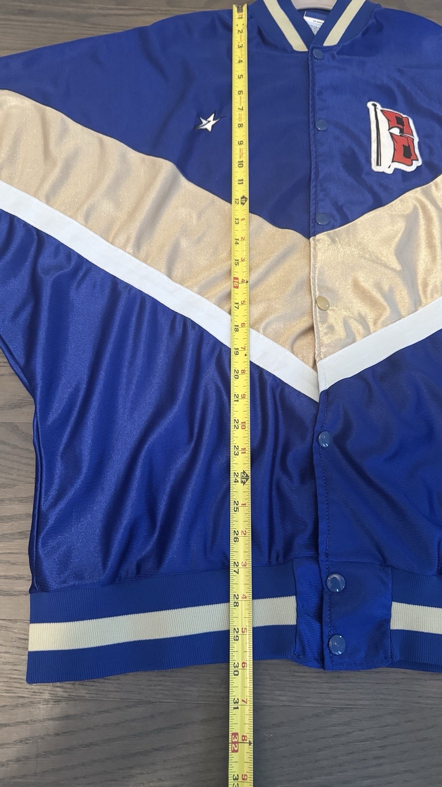 Vintage Tulsa Golden Hurricane Button-up Warm up Jacket Converse size 46 1990s thumbnail 5