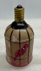 VINTAGE C6 PAINTED MILK GLASS~FIGURAL CHRISTMAS LIGHT BULB~BIRD CAGE~NON-WORKING