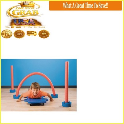Spectrum Noodle and Hoop Bases Set of 6 Kids Sports Equipment Red 7''