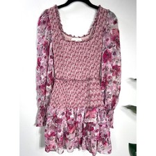 LoveShackFancy Fancy Pink Silk Blend Short Mini Scout Dress Wedding Guest Spring