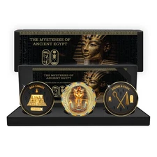 The Mysteries of Ancient Egypt Box Set - 3 Limited Edition Collectible Coins