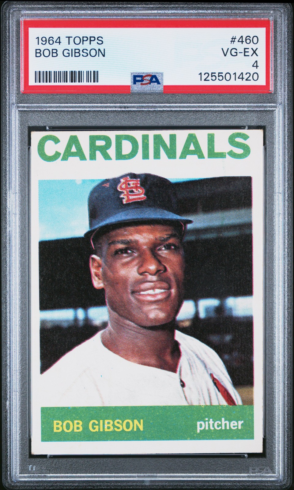 1964 TOPPS #460 BOB GIBSON PSA 4