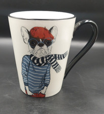 SIGNATURE HOUSEWARES Hipster Animal Coffee Mug French Bulldog In Beret & Glasses