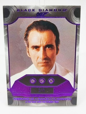2024 UPPER DECK CARD 007 JAMES BOND BLACK DIAMOND PURPLE RELIC - 2/5 SCARAMANGA