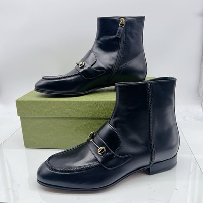 Gucci Horsebit Ankle Boots 757766 Black Leather Mens UK 7 US  display picture 2