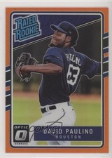 2017 Panini Donruss Optic Rated Rookies Orange Prizm 4/199 David Paulino #47 fl4