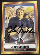 2006 John Madden Topps Hall of Fame Class of 2006 - #HOFT-JM - ON CARD AUTO
