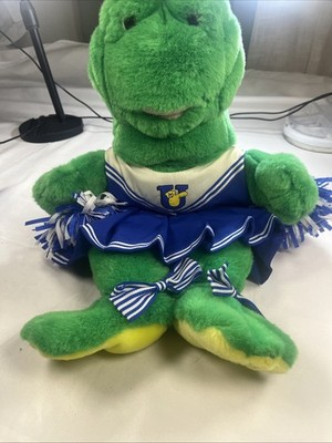 Vintage Retired 1997 Build a Bear Green Floppy Frog Plush Yellow Feet No Sound