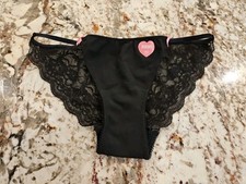 True Vintage Victoria's Secret PINK Low Rise Lace Back String Bikini Panty Small