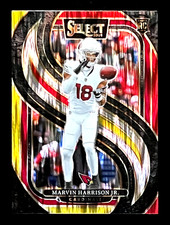 2024 Panini Select Marvin Harrison Jr. RC Red Yellow Shock Prizm Cardinals #115