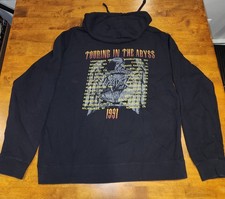 DE COLECCIÓN RARO SLAYER SEASONS IN THE ABYSS TOUR SUÉTER NEGRO PARA HOMBRE SUDADERA CON CAPUCHA GRANDE