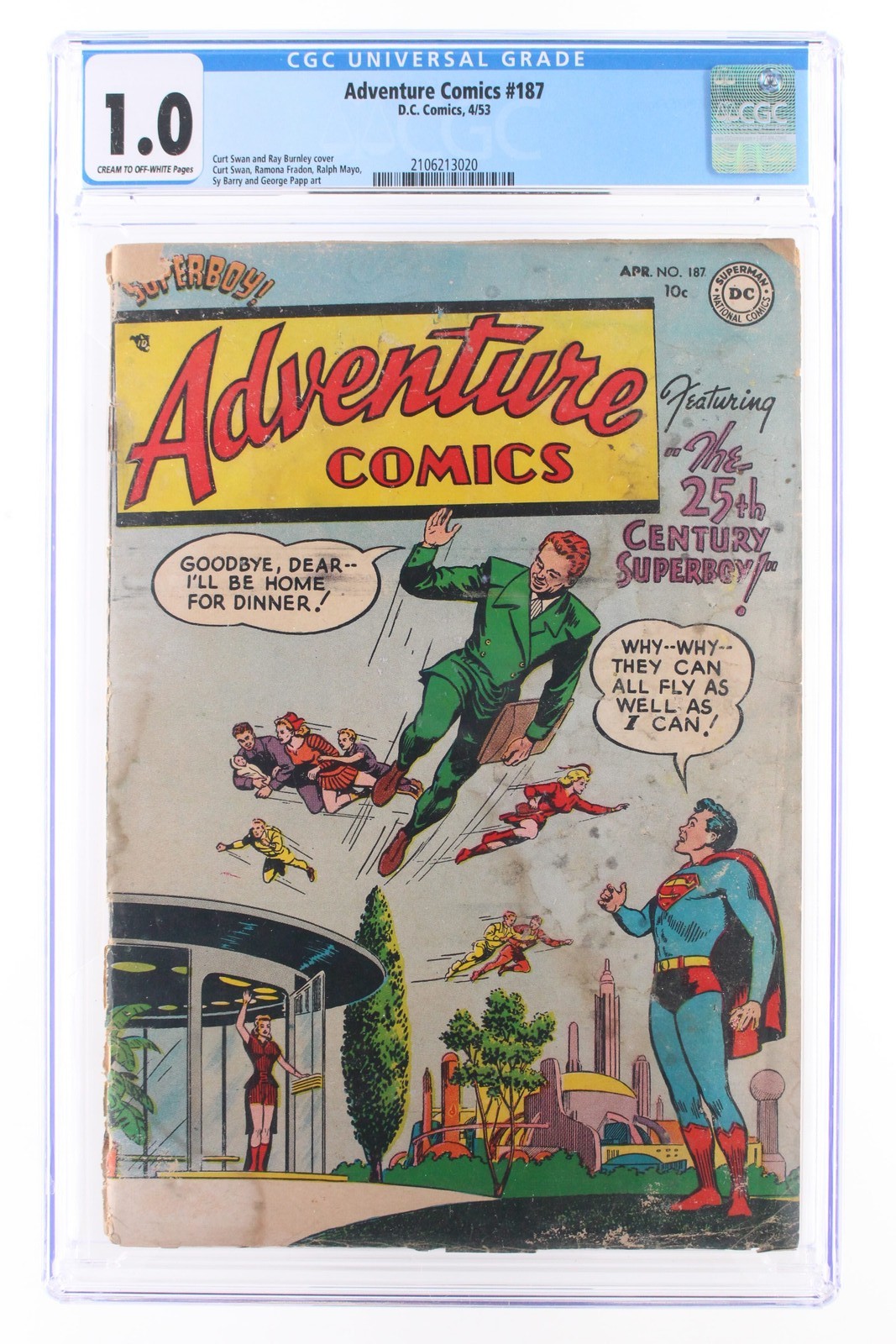 Adventure Comics #187 - DC Comics 1953 CGC 1.0