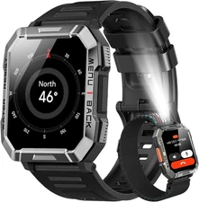 Military Smart Watches for Men Bluetooth Call (Answer/Make Call) 5ATM Waterproof
