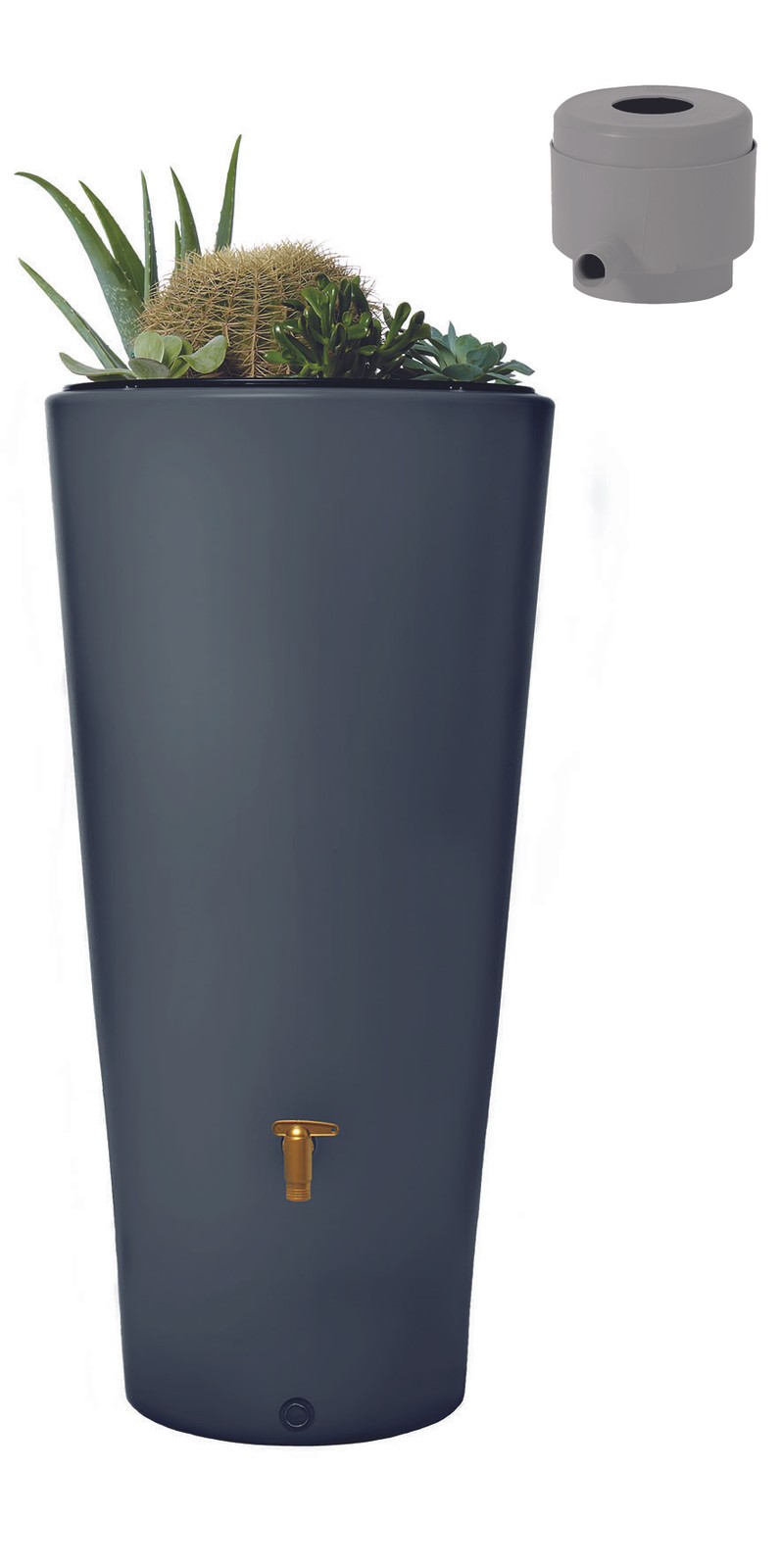 Graf Kit Réservoir 2en1 Vaso 220l récupérateur eau pluie gris